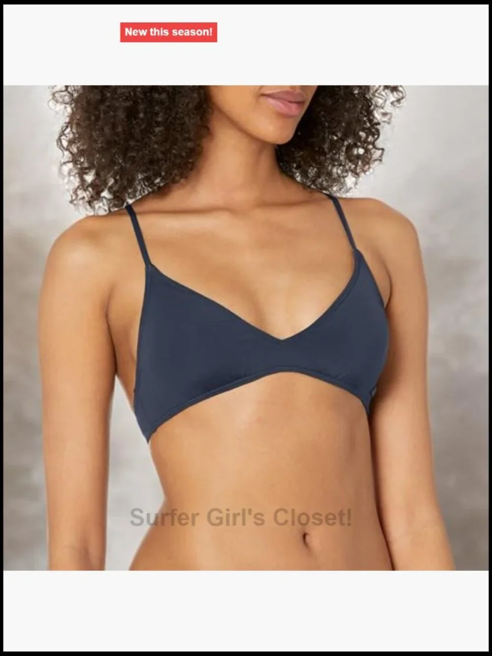 Triangle Bikini Top – UPF 50+, Quick-Dry, Removable Pads, Adjustable Straps